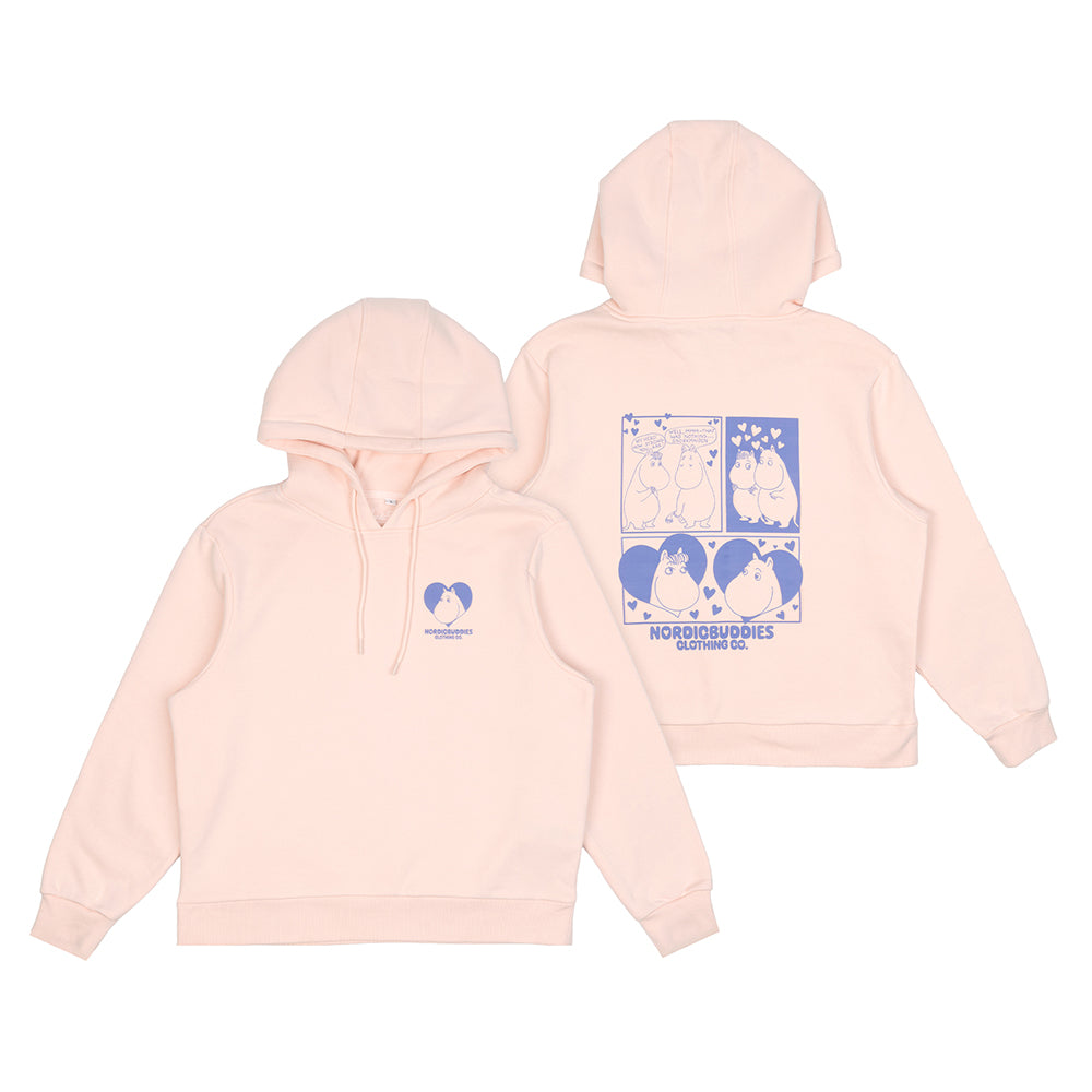 Moomins Love Hoodie Ladies Pink - The Official Moomin Shop