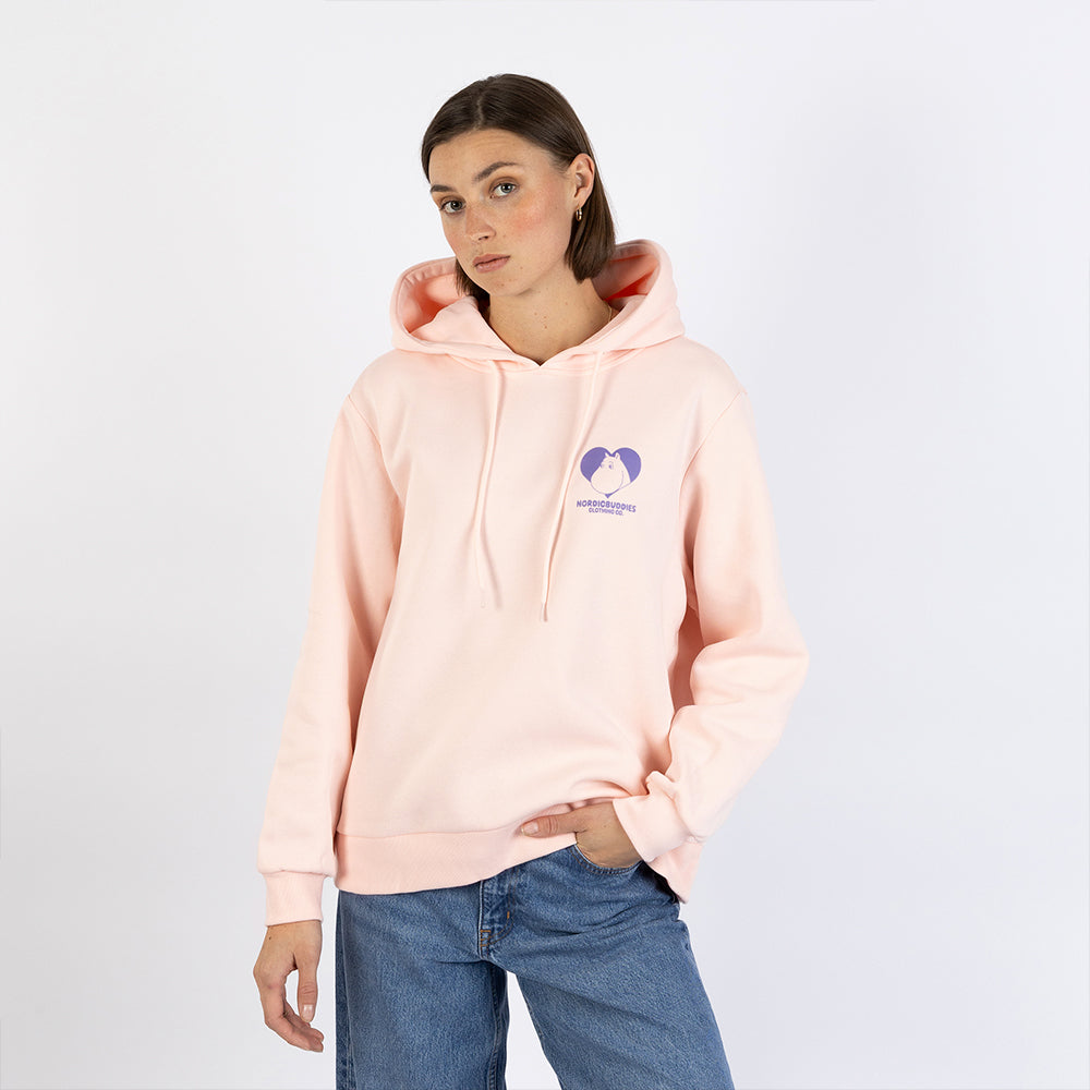 Moomins Love Hoodie Ladies Pink - The Official Moomin Shop