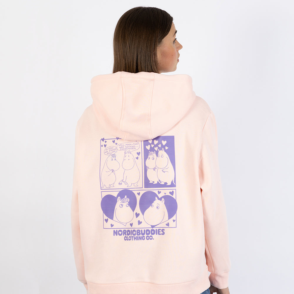 Moomins Love Hoodie Ladies Pink - The Official Moomin Shop