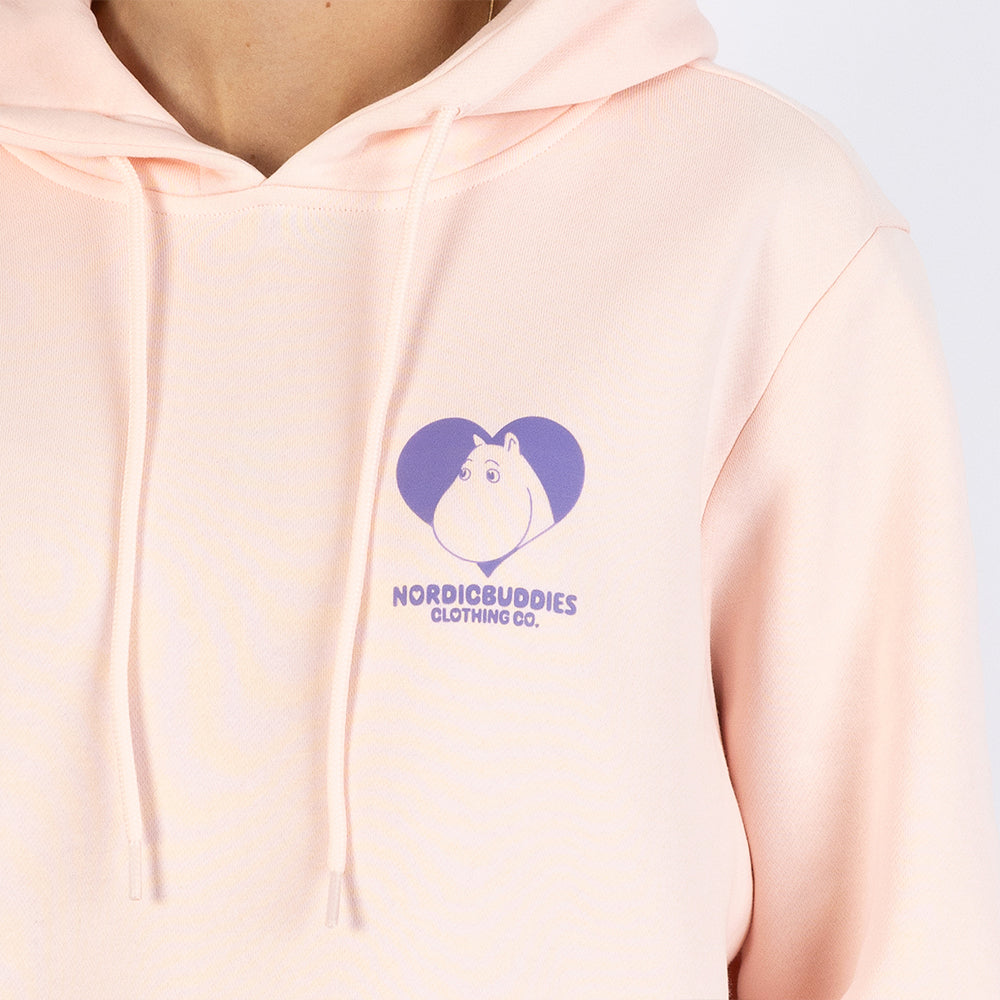 Moomins Love Hoodie Ladies Pink - The Official Moomin Shop