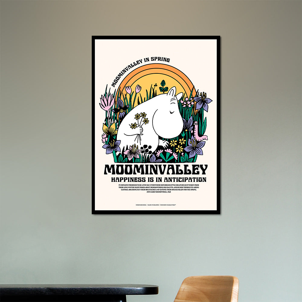 Moomin Happiness Poster White - The Official Moomin Shop