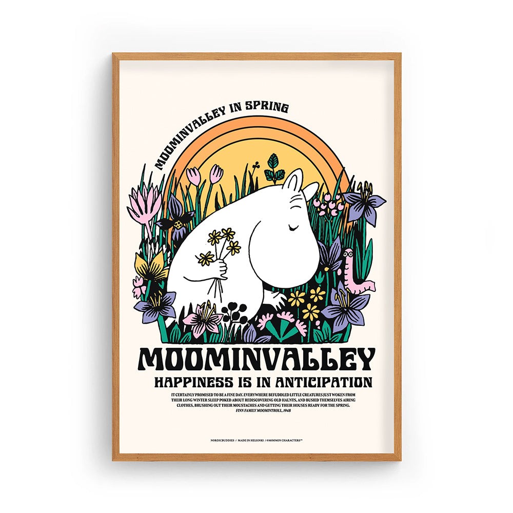 Moomin Happiness Poster White - The Official Moomin Shop