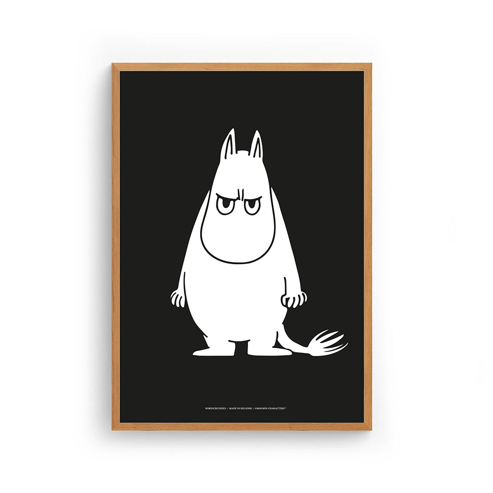 Moomintroll Angry Poster 30x40cm B&W - The Official Moomin Shop