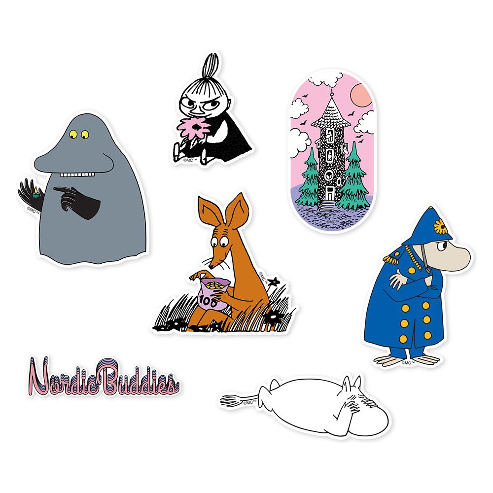 Moomintroll Stickers 6-set - Nordicbuddies - The Official Moomin Shop