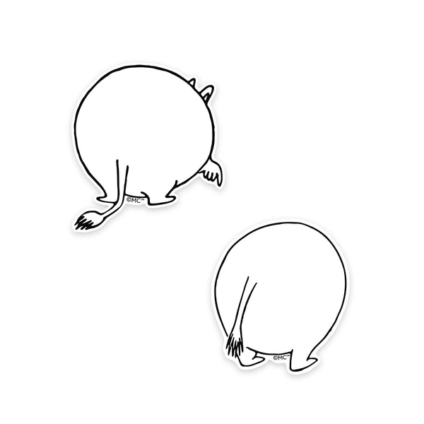 Moomintroll Butt XL Stickers 2-set - The Official Moomin Shop