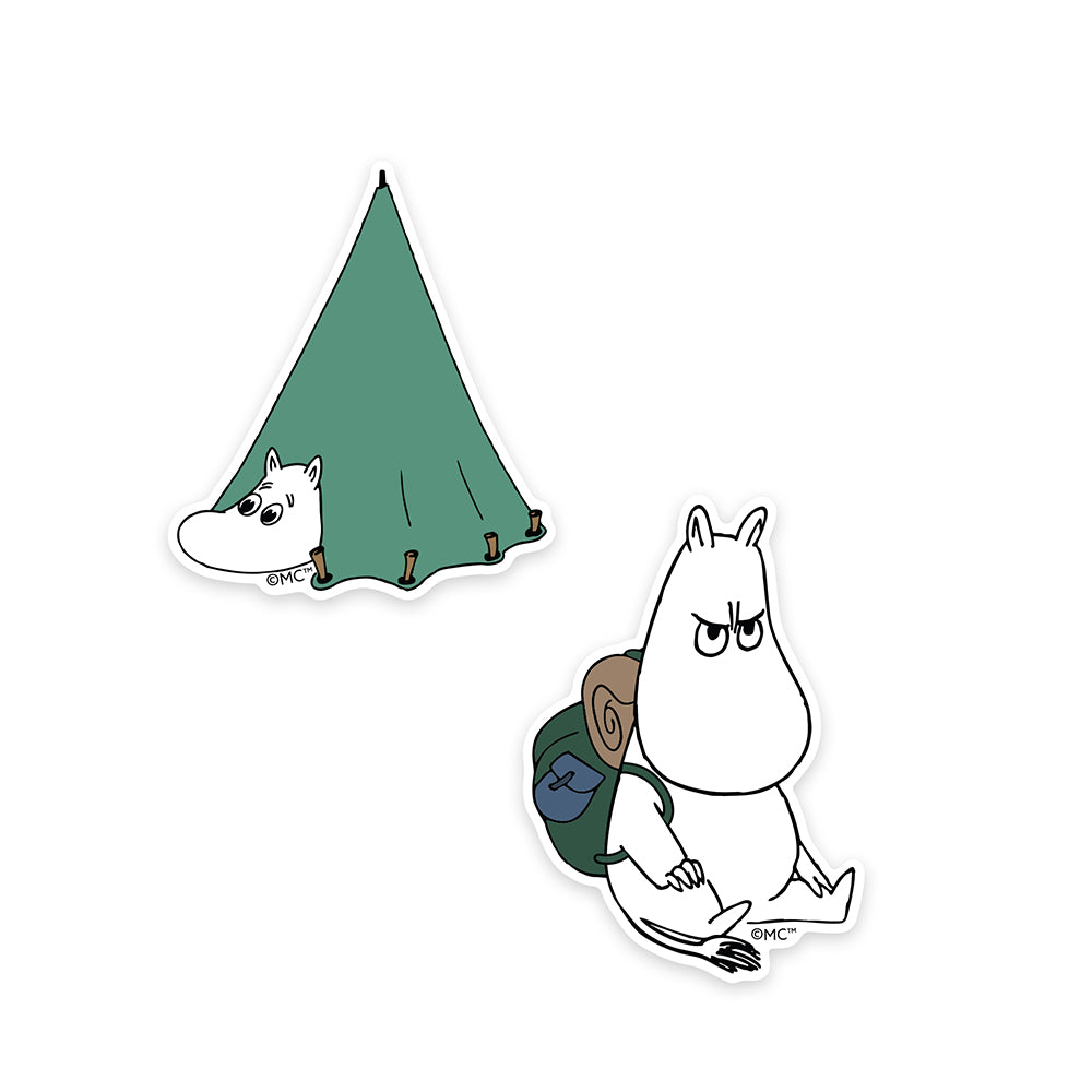 moomin tent Moomintroll Camping XL Stickers 2-set