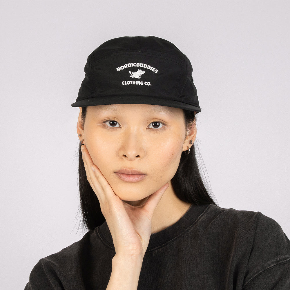 Moomintroll Classics 5-panel Nylon Cap Black - Nordicbuddies - The Official Moomin Shop