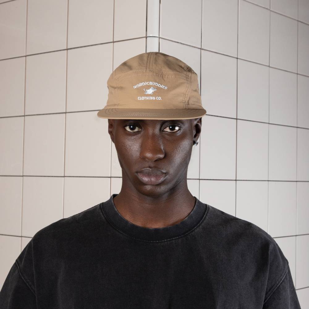 Moomintroll Classics 5-panel Nylon Cap Beige - Nordicbuddies - The Official Moomin Shop