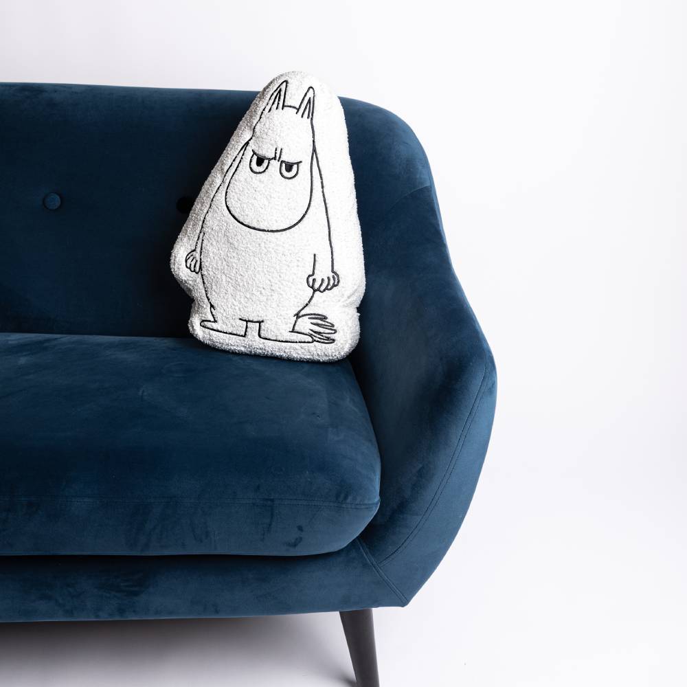 Moomintroll Angry Cushion White