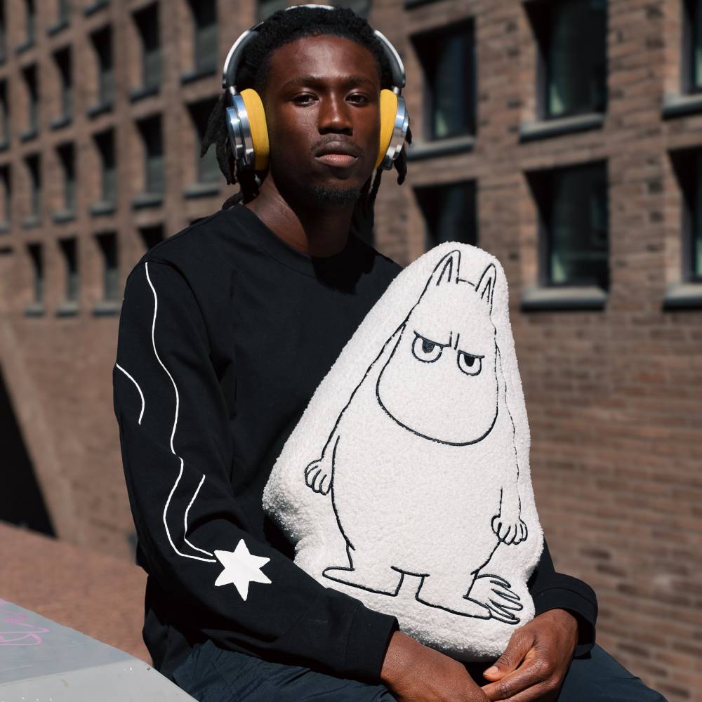 Moomintroll Angry Cushion White