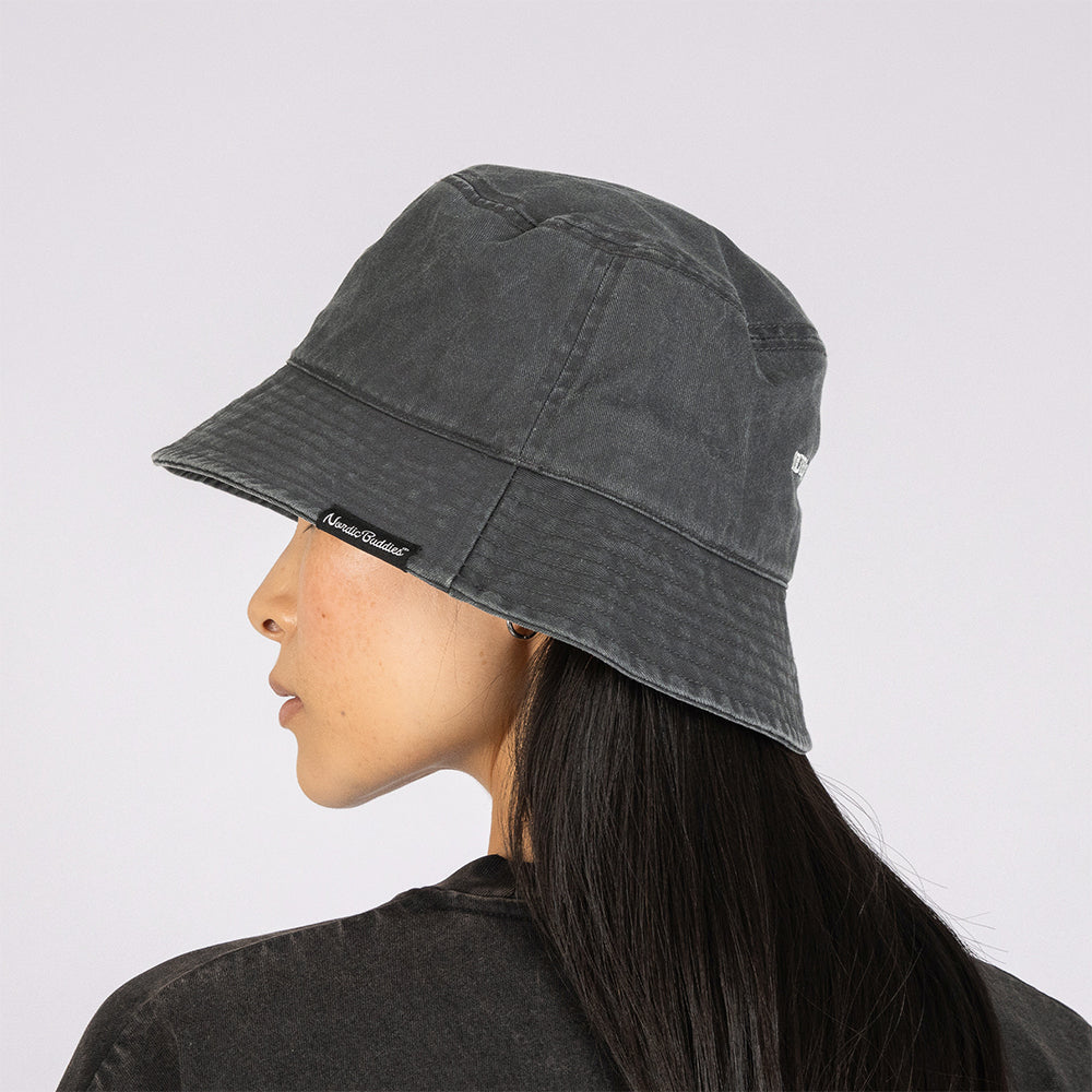 Moomintroll Running Classic Bucket Hat Denim Gray - The Official Moomin Shop
