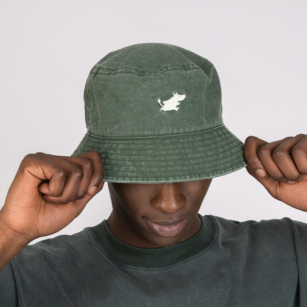 Moomintroll Classic Bucket Hat Denim Green - The Official Moomin Shop