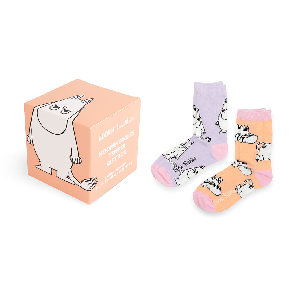 Moomintroll Angry Sock 36-42 Gift Box 2-set - The Official Moomin Shop
