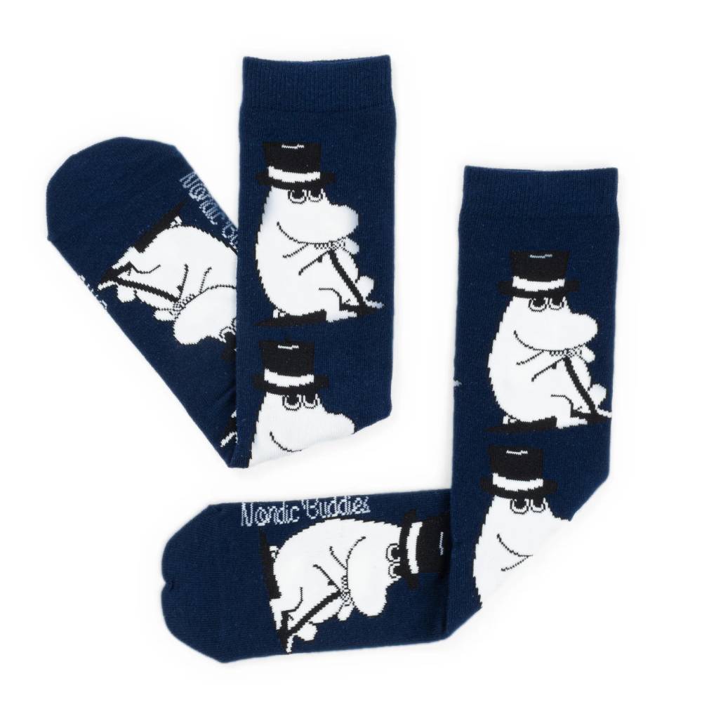 Moominpappa Socks Navy - The Official Moomin Shop