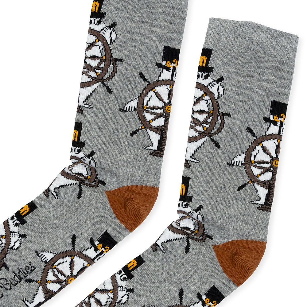 Moominpappa Helm 40-45 Socks Gray - The Official Moomin Shop
