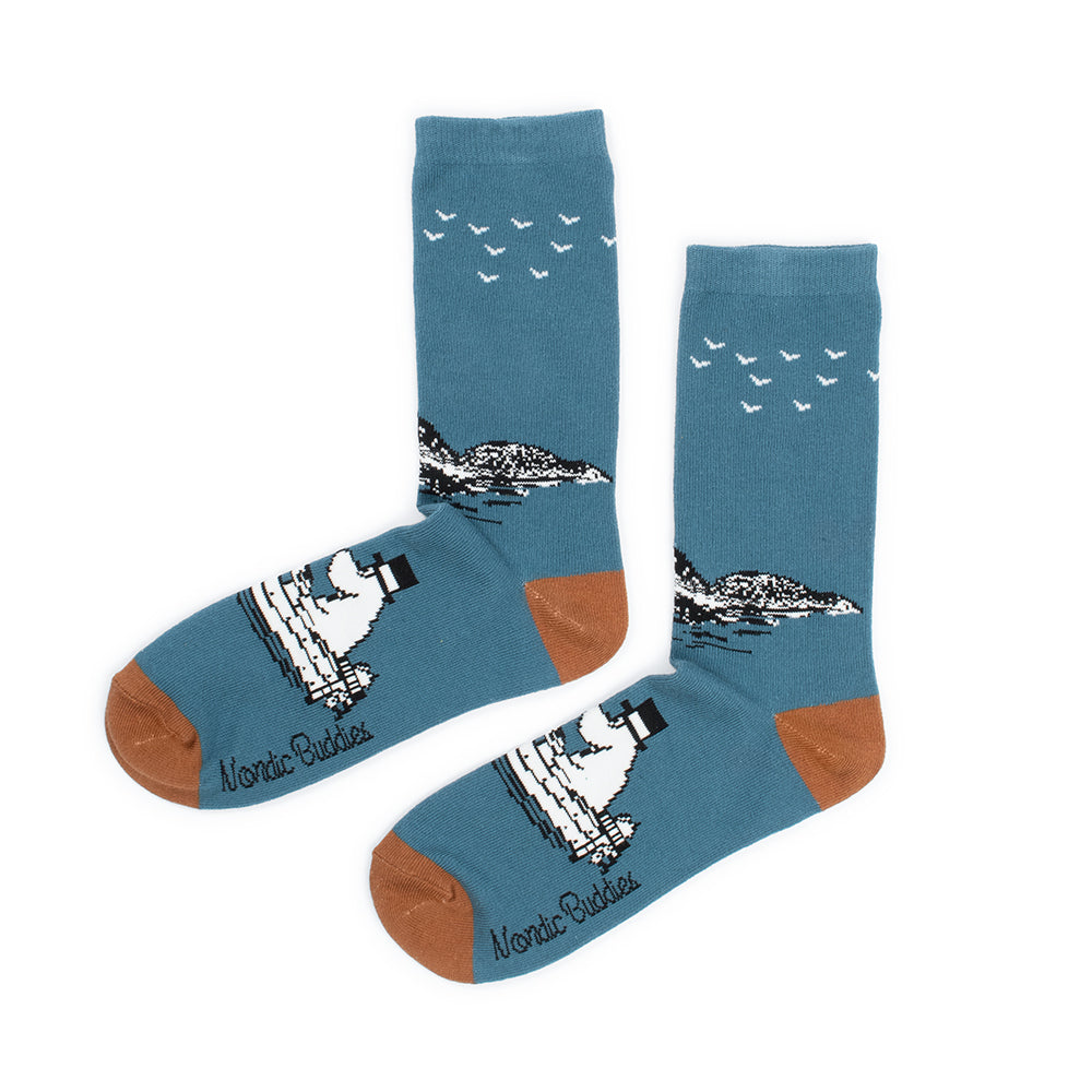 Moominpappa Socks 40-45 Dark Blue - The Official Moomin Shop