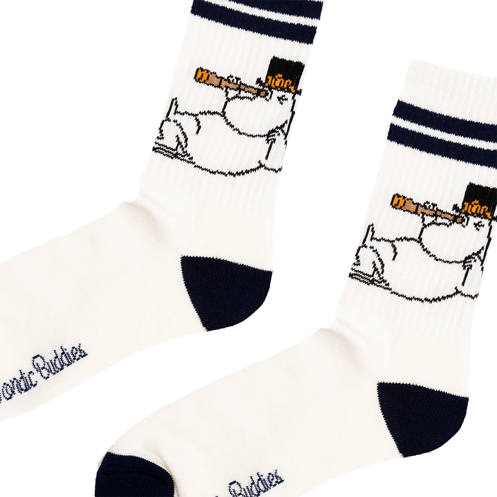 Moominpappa Retro Socks 40-45 White - The Official Moomin Shop