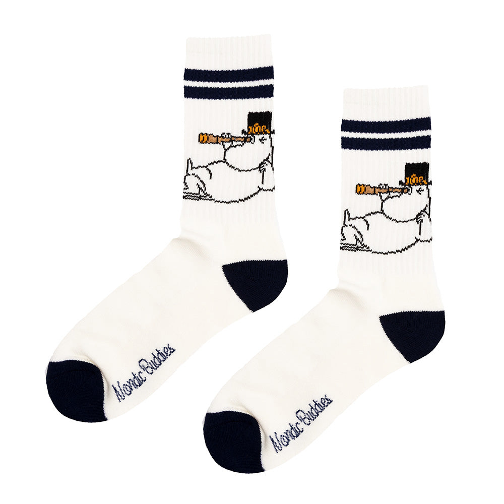 Moominpappa Retro Socks 40-45 White - The Official Moomin Shop