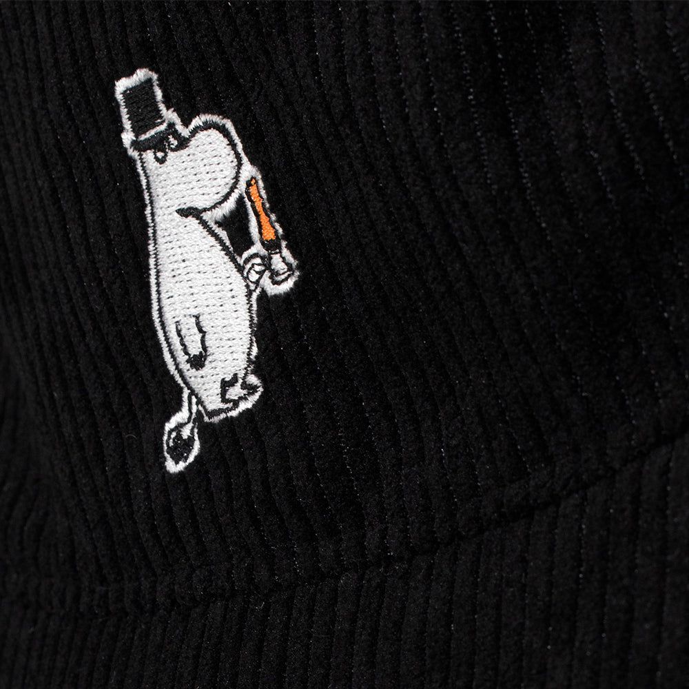 Moominpappa Corduroy Bucket Hat Adults Black - Nordicbuddies - The Official Moomin Shop