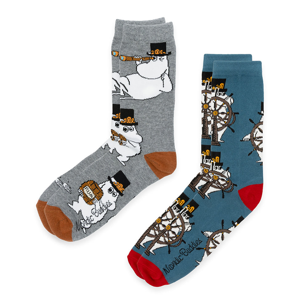 Moominpappa Helm Sock 40-45 Gift Box 2-set - The Official Moomin Shop