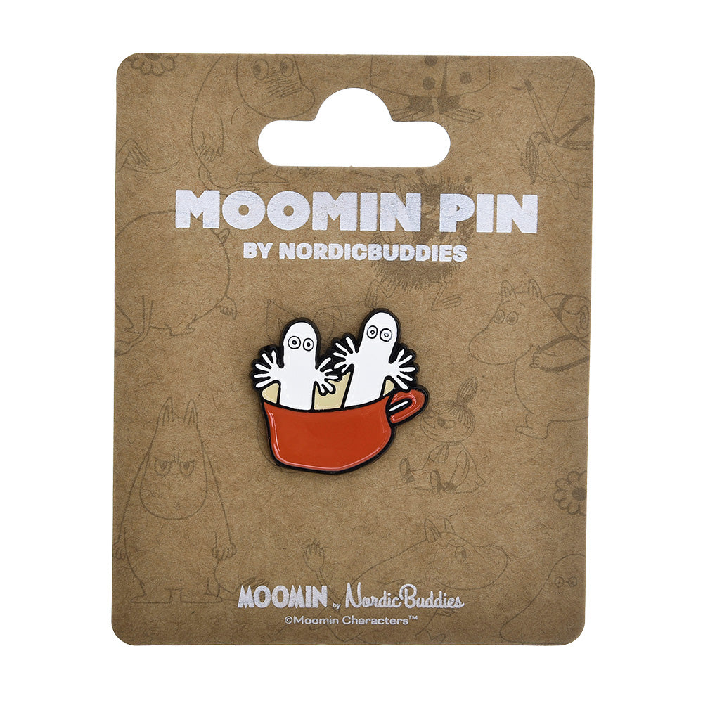 Hattifatteners Boat Pin Badge Brown - The Official Moomin Shop