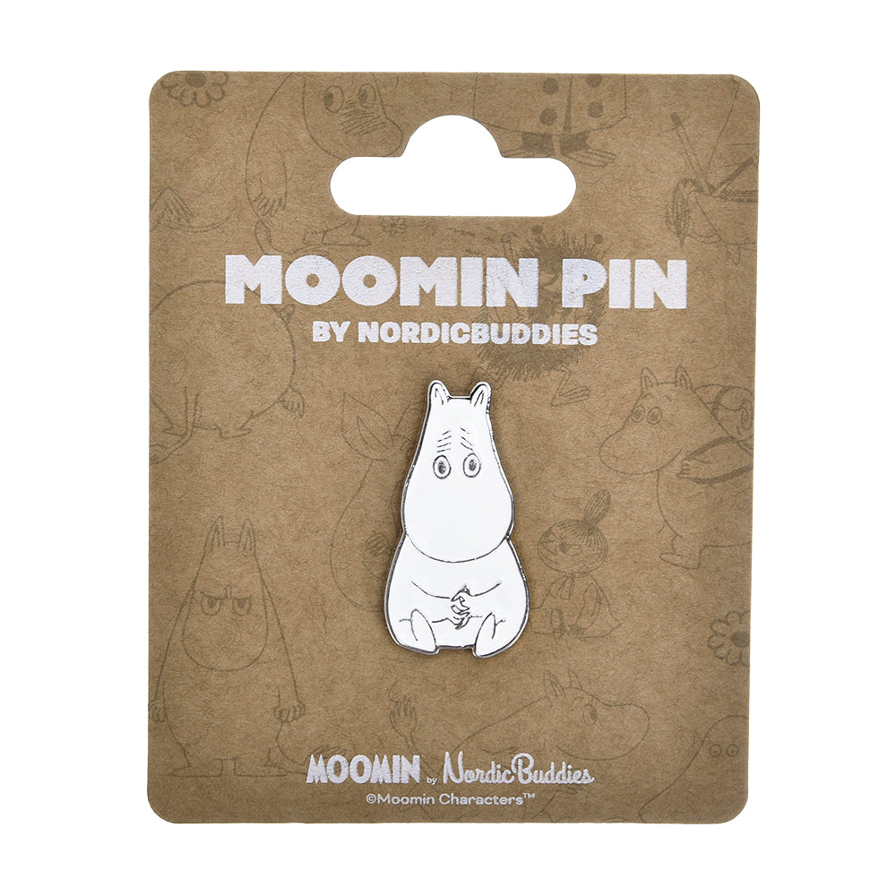 Moomintroll Sad Pin Badge White - The Official Moomin Shop