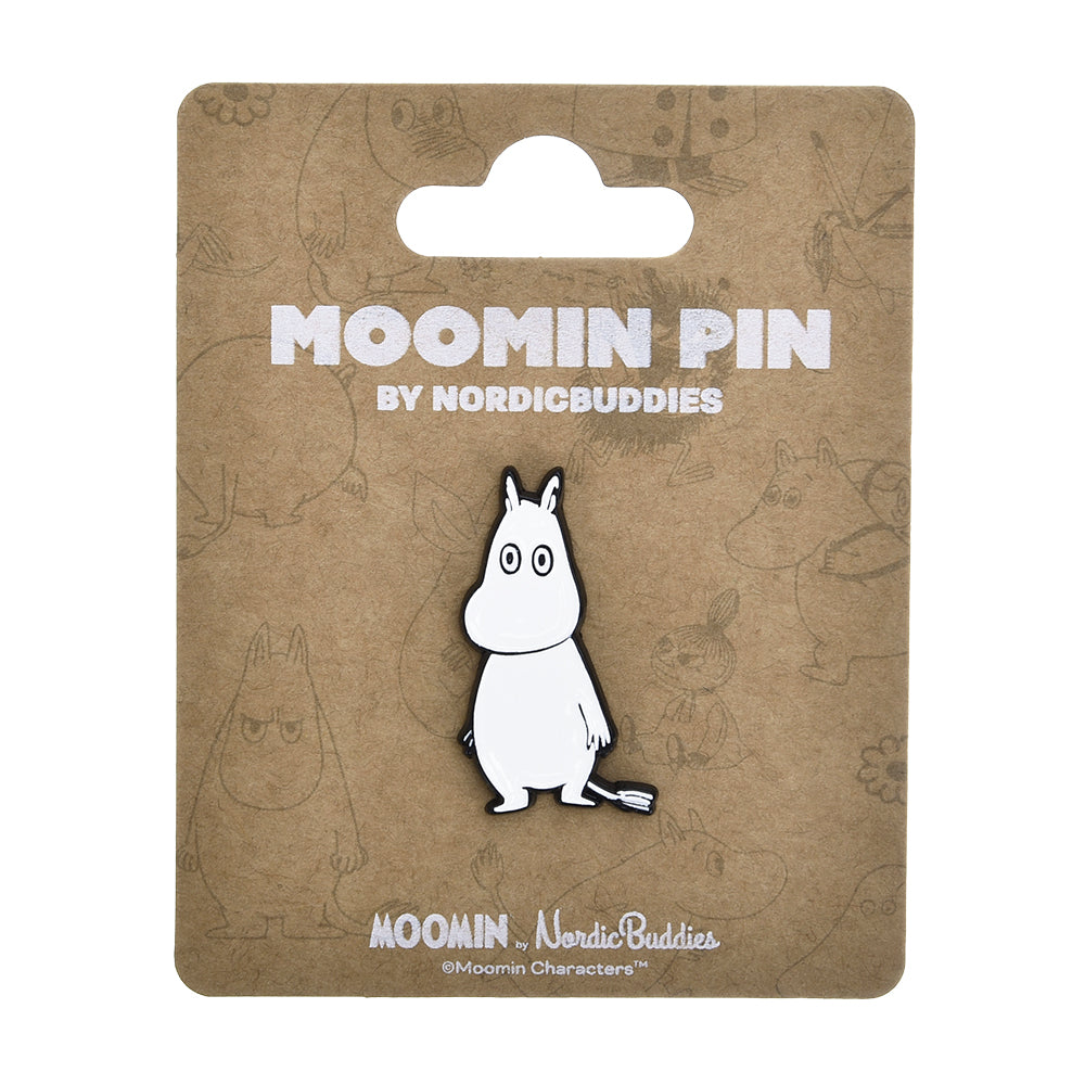 Moomintroll Surprised Pin Badge White - The Official Moomin Shop