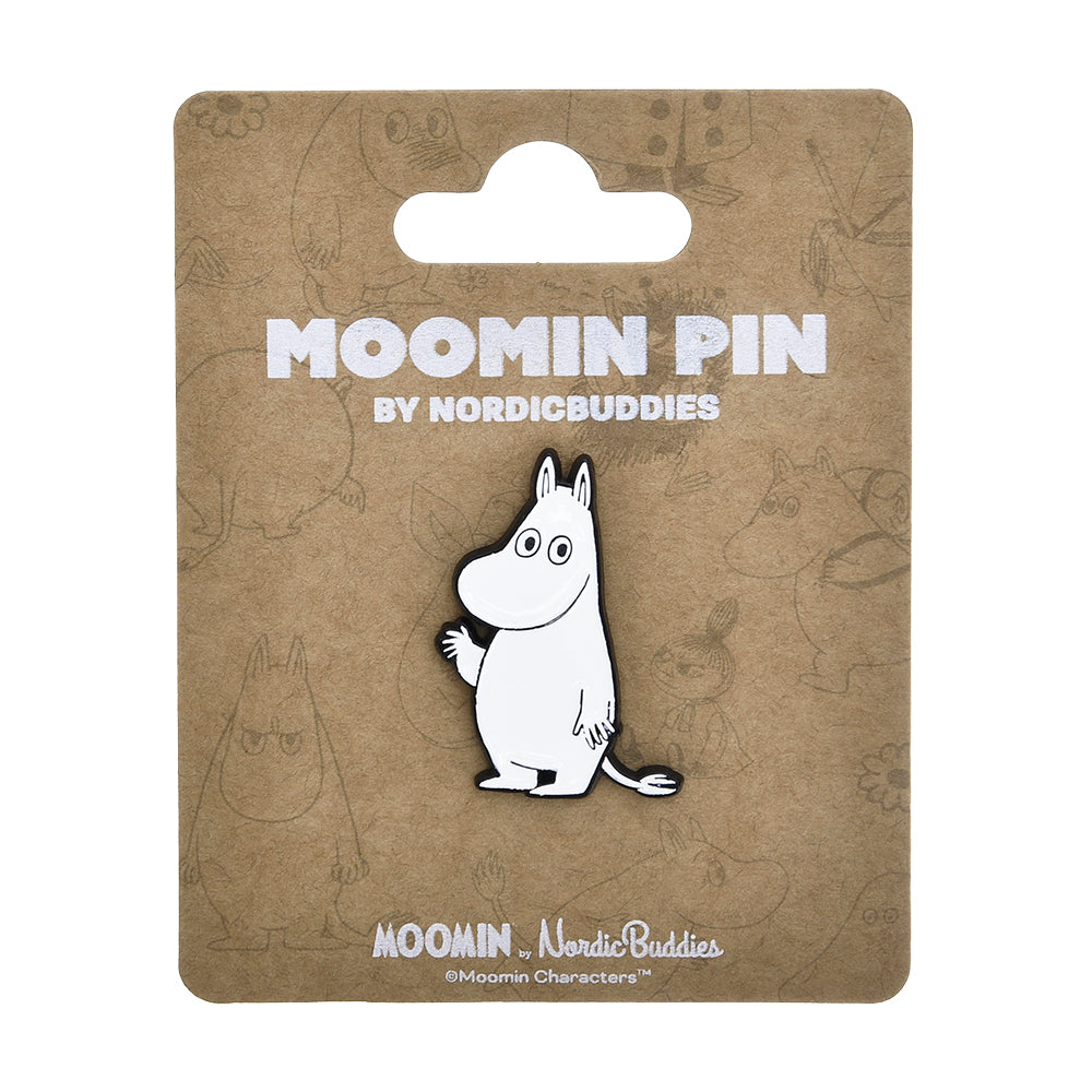 Moomintroll Hello Pin Badge White - The Official Moomin Shop