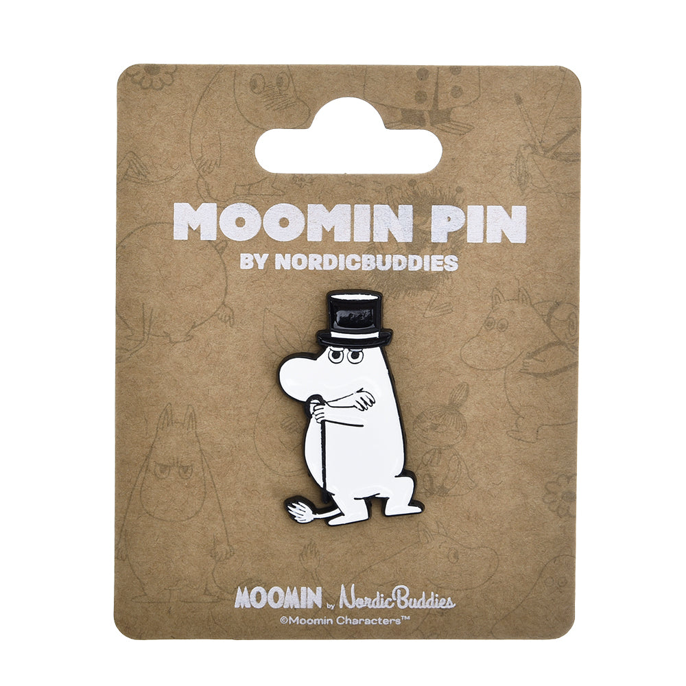 Moominpappa Thinking Pin Badge White - The Official Moomin Shop