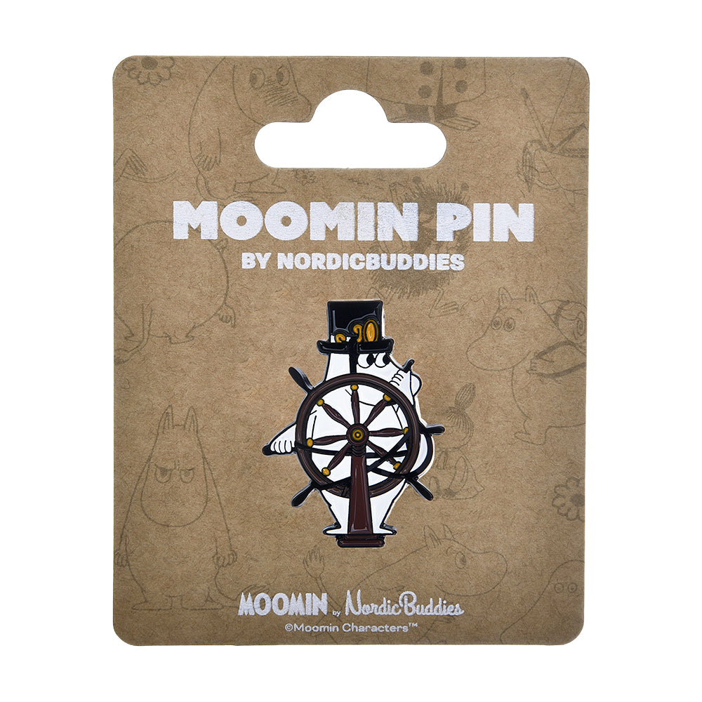 Moominpappa Helm Pin Badge White - The Official Moomin Shop