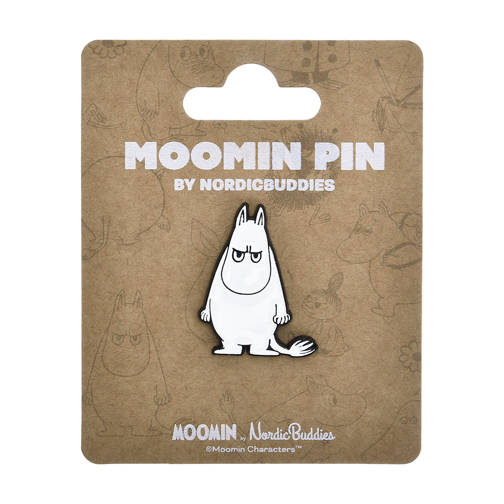 Moomintroll Angry Pin Badge White - The Official Moomin Shop