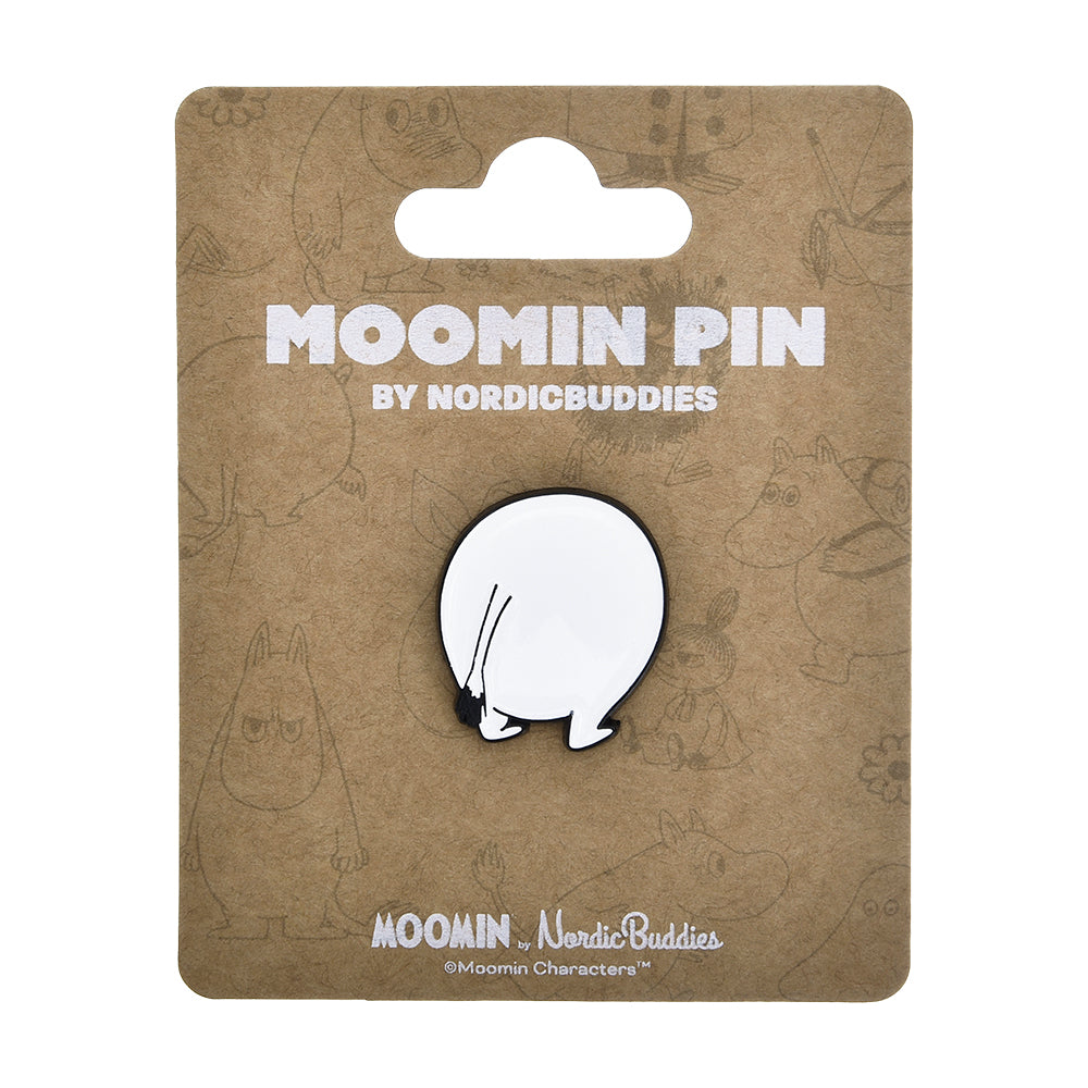 Moomintroll Butt Pin Badge White - The Official Moomin Shop