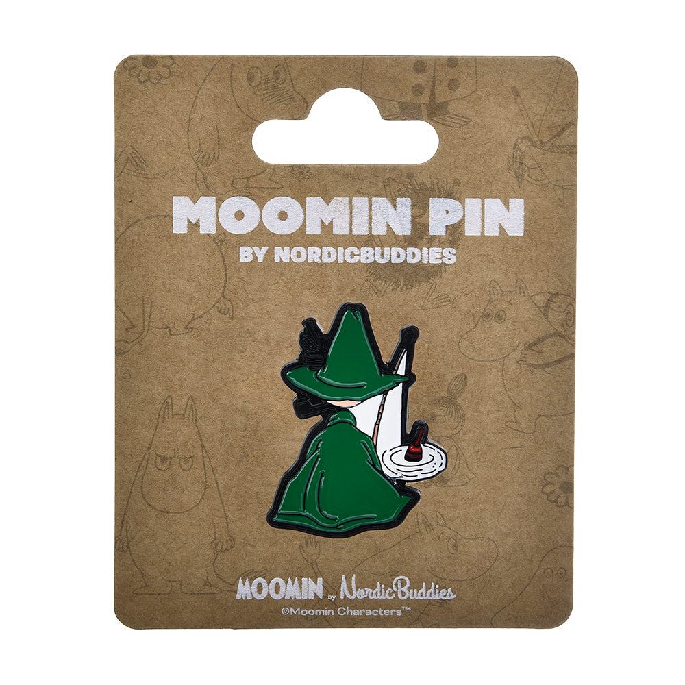 Snufkin Fishing Pin Badge Green - The Official Moomin Shop