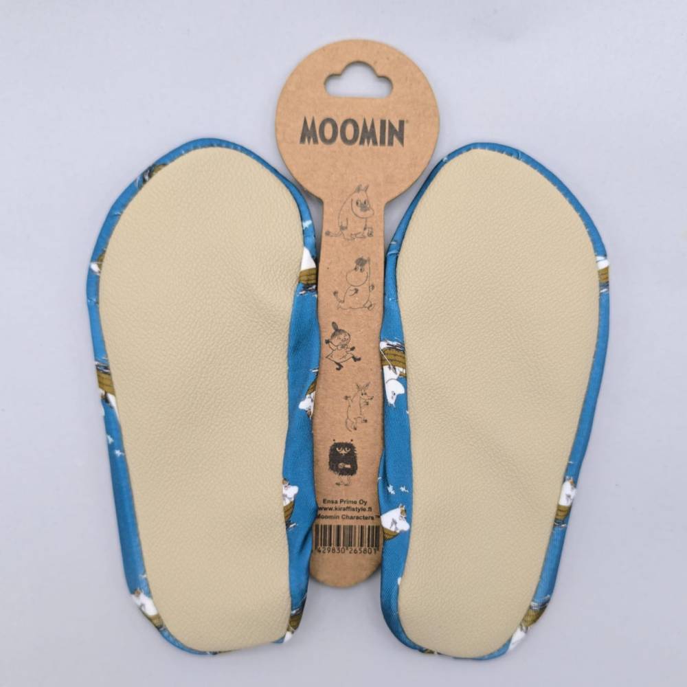 Moomintroll & Snorkmaiden Boat Slippers Blue - The Official Moomin Shop
