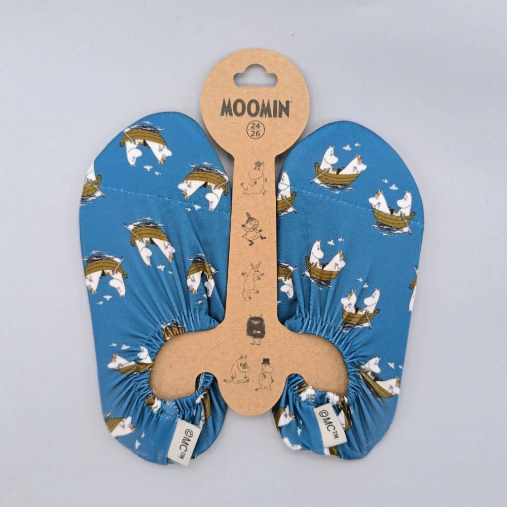 Moomintroll & Snorkmaiden Boat Slippers Blue - The Official Moomin Shop