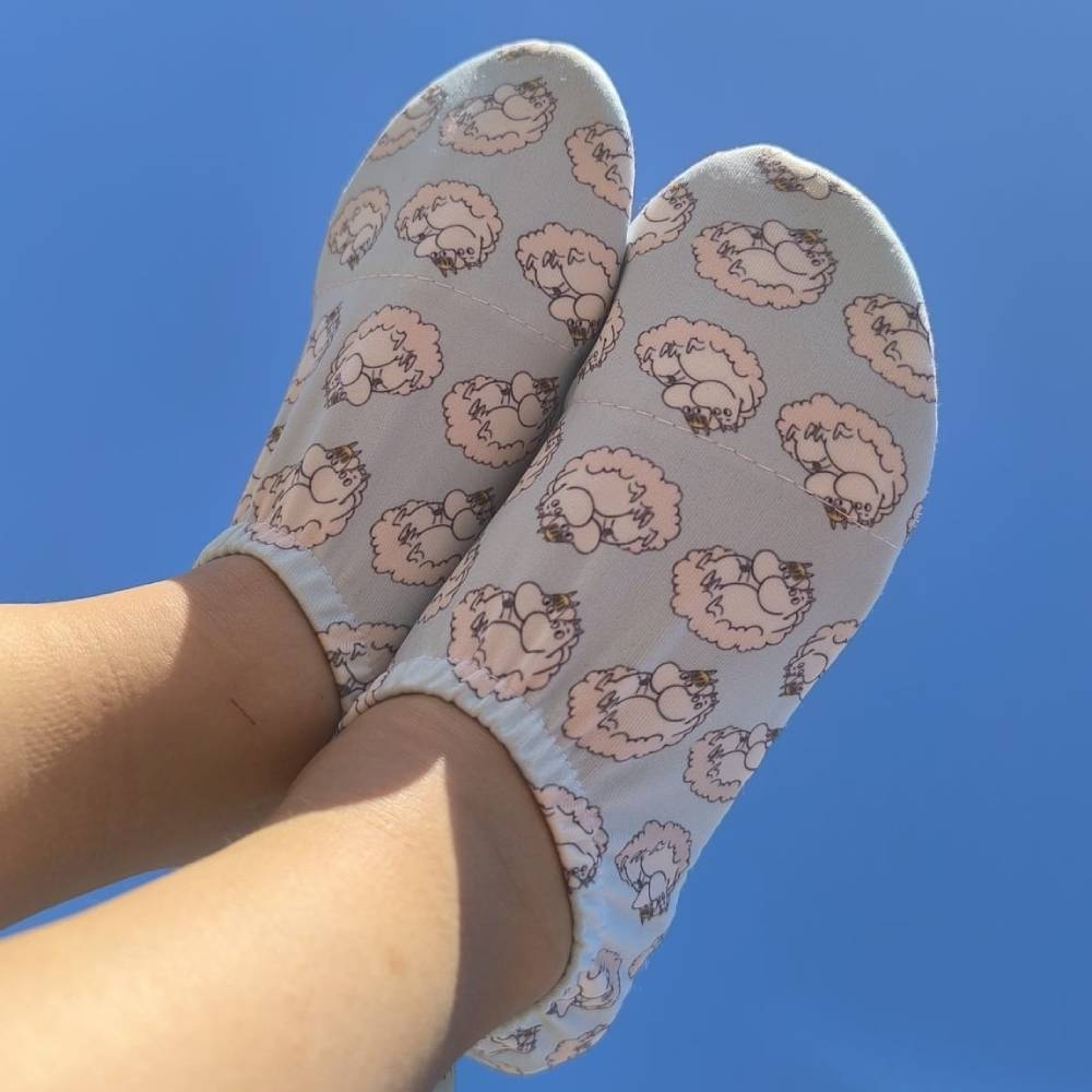 Moomintroll & Snorkmaiden Cloud Slippers Lightblue - The Official Moomin Shop