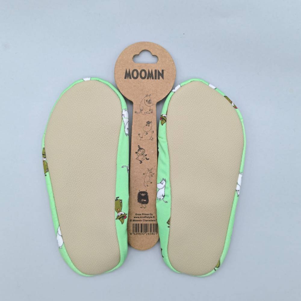 Moomintroll & Snufkin Slippers Green - The Official Moomin Shop