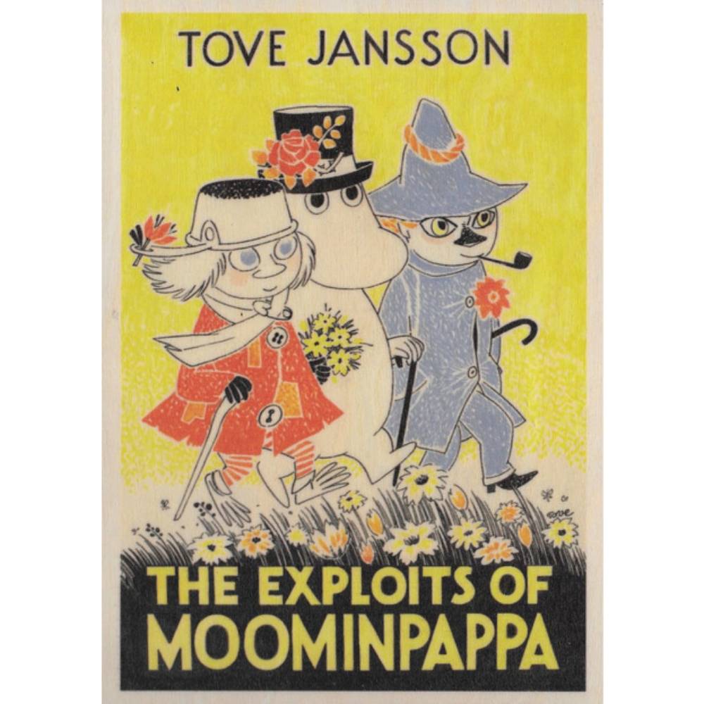 Moominpappa Exploits Wooden Postcard - The Official Moomin Shop