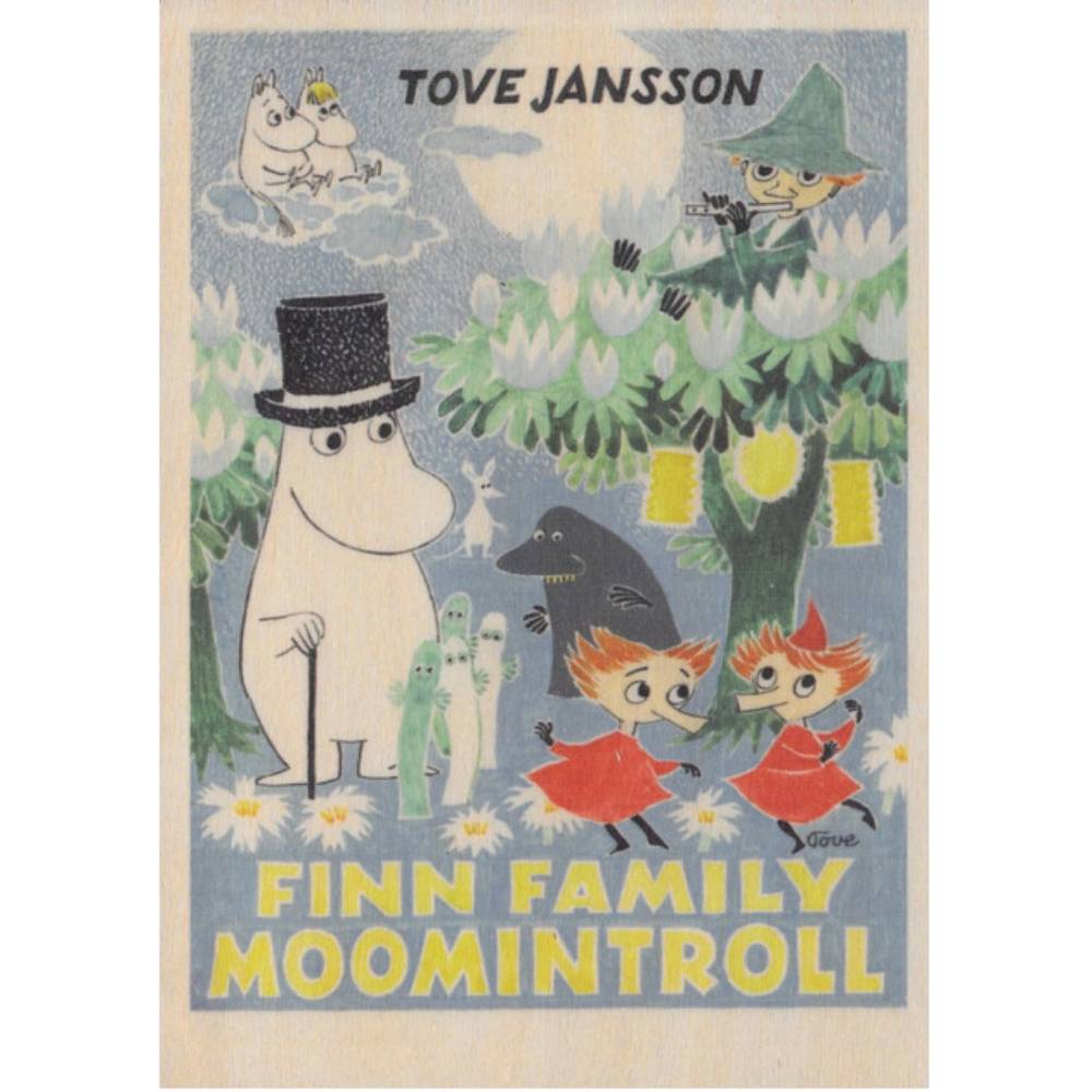 Moomin Finn Family Wooden Postcard - The Official Moomin Shop