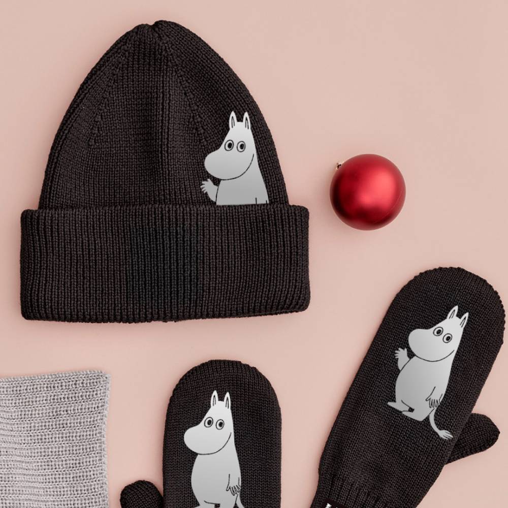 Moomintroll Beanie Black - Moiko - The Official Moomin Shop