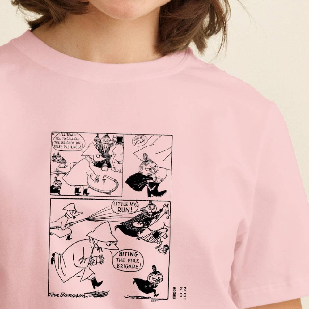 Moomin Bite Back T-shirt Pink - The Official Moomin Shop