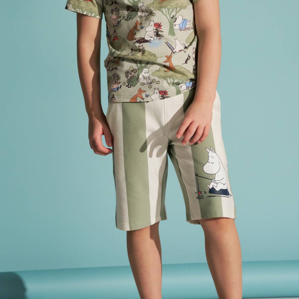 Moomin Day Off Shorts Lightgreen - The Official Moomin Shop
