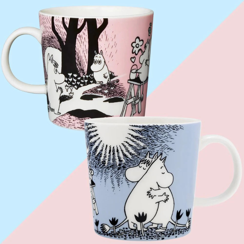 Moomin Love Mugs Pink &amp; Blue 0,3L - Moomin Arabia - The Official Moomin Shop