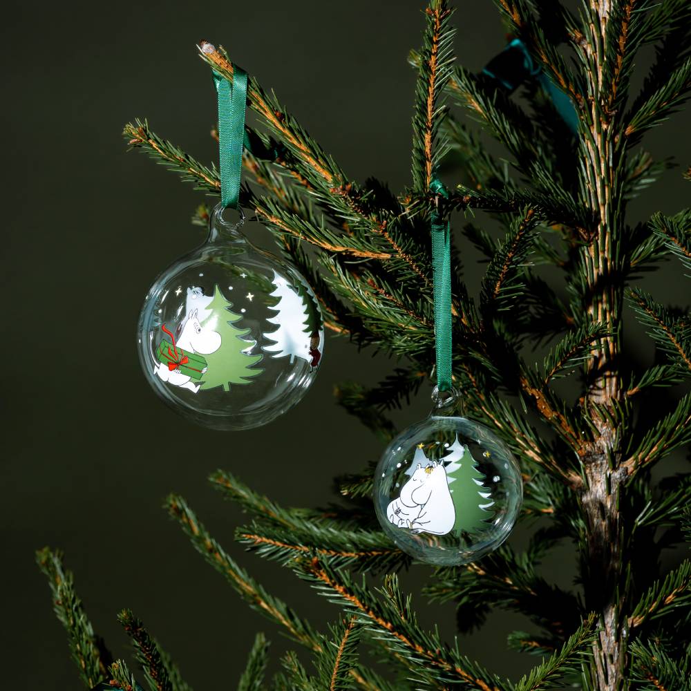 Moomin Spruce Glass Baubles Bundle