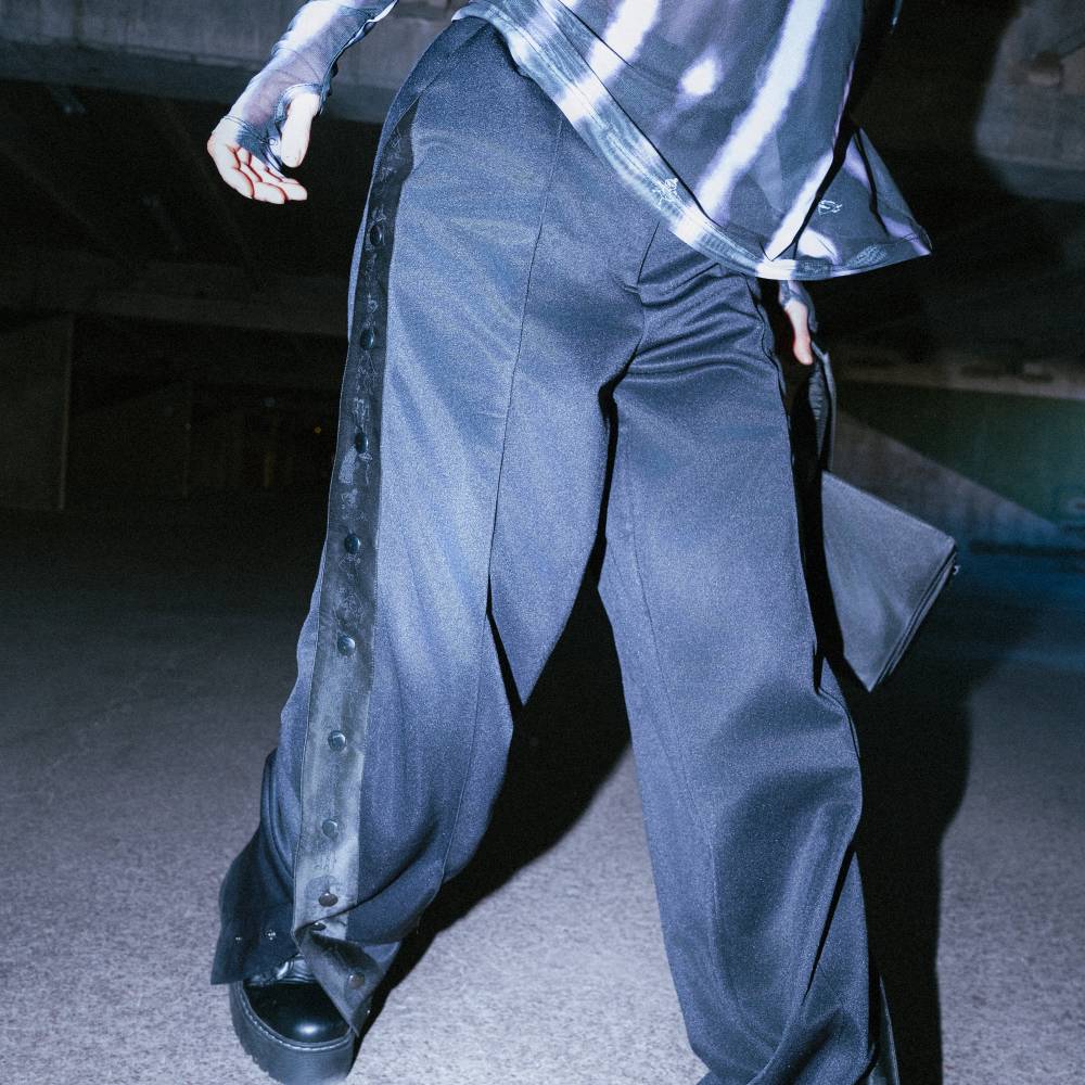 Moomin x Mert Otsamo Meteorite Ribbon Pants Black - The Official Moomin Shop