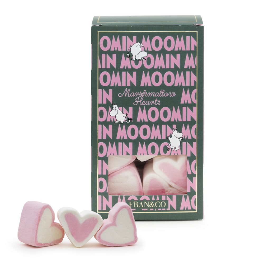 Moomin Marshmallow Vanilla Hearts 55g - The Official Moomin Shop