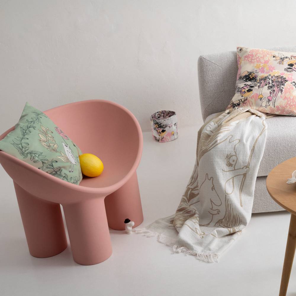 Moomin Living Room Storage Basket Pink - The Official Moomin Shop