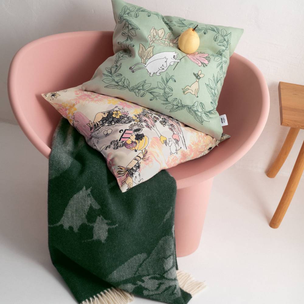 Moomin Living Room Cushion Cover Pink 50x50cm - The Official Moomin Shop