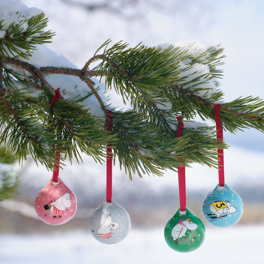 Moomin Ice Swimming Baubles 4set - The Official Moomin Shop