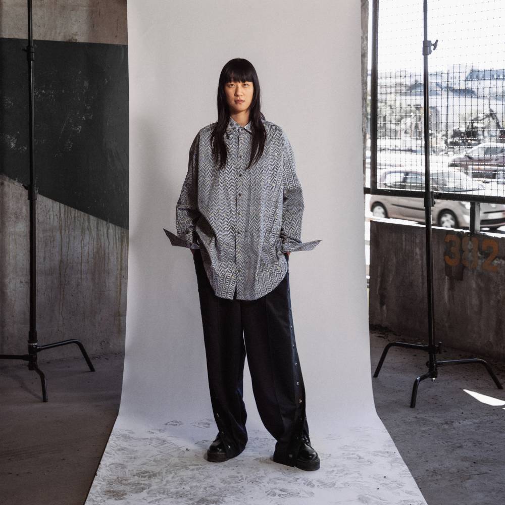 Moomin x Mert Otsamo Festivity Dress-shirt B/W - The Official Moomin Shop